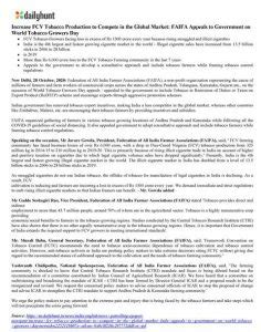 Increase FCV Tobacco Production to Compete in the Global Market: FAIFA ...