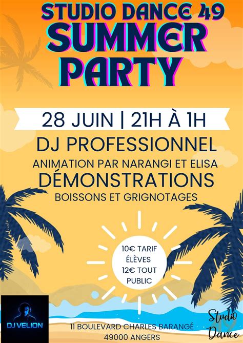 Soirée SUMMER PARTY - Samedi 28 Juin, 11 Boulevard Charles Barangé ...