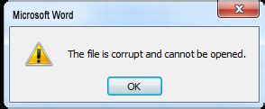 Image result for Word Document Corrupted File