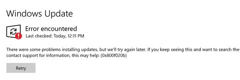 Image result for Error Code 800F020b