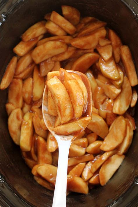 Easy Slow Cooker Apples - One Sweet Appetite