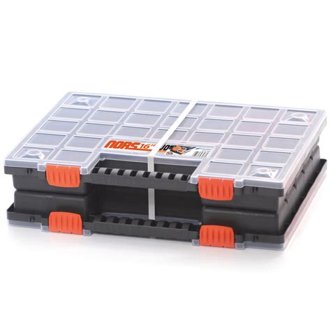 Organizer podwójny pudełko przegródki z pokrywką 40 x 30,3 x 10 cm ...