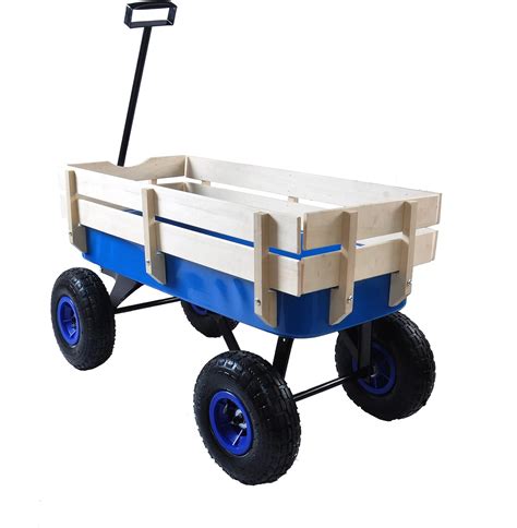 Amazon.com: 39.37''L All Terrain Cargo Wagon with Wood Railing Outdoor ...