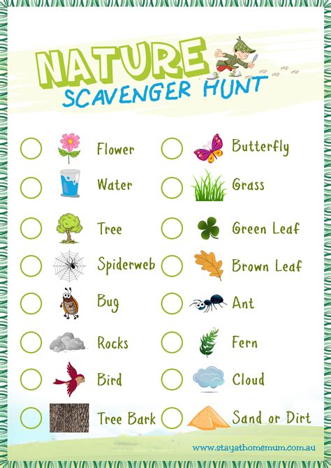 Printable Nature Scavenger Hunt