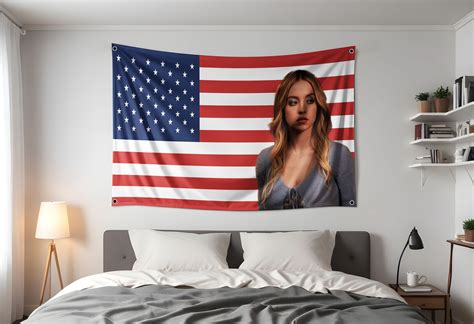 Sydney Sweeney American Flag | Euphoria Flag| Sydney Sweeney Tapestry ...