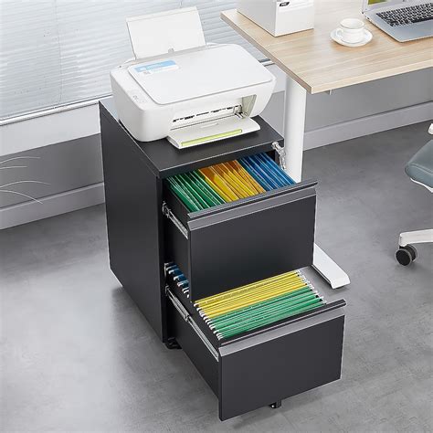 Huluwat Requires Assembly Office Storage Cabinet 2 Drawers File Cabinet ...