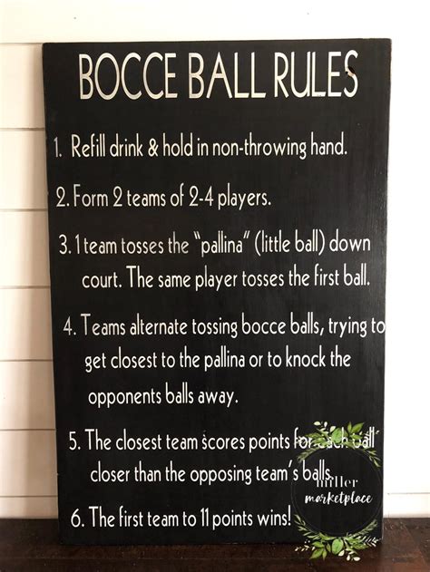 Printable Bocce Ball Rules, Eight of these are required for play;