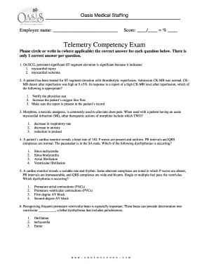 Telemetry Competency Exam - Fill Out, Sign & Share Online | pdfFiller
