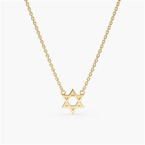Solid Gold Star of David Necklace | Handmade Jewelry