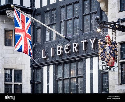 Liberty London - Sign and Flags outside the high end Liberty Department ...