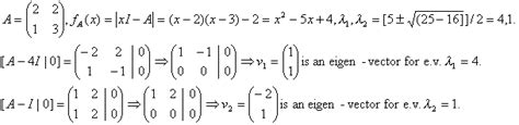 EIGENVALUES AND EIGENVECTORS
