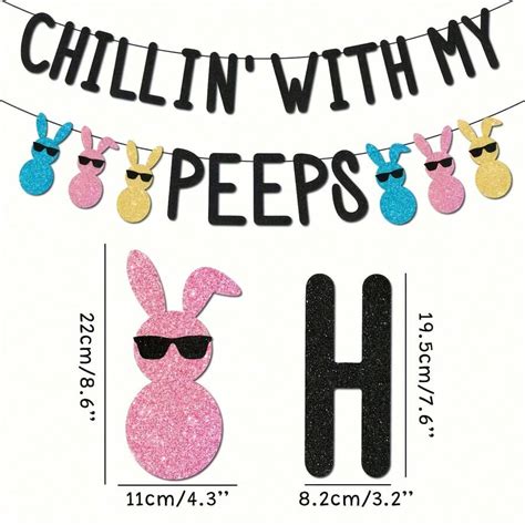 Happy Easter Banner Chillin With My Banner Sign Easter Bunny Banner ...