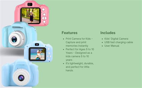 Playpulse 1 Year Warranty Kids Print for Girls & Boys – 13MP 1080P HD ...