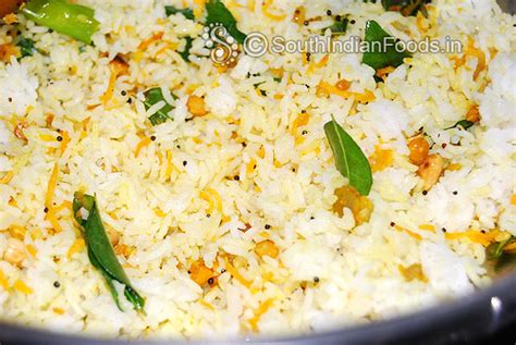 Carrot narthangai sadam-How to make-Step by step photos