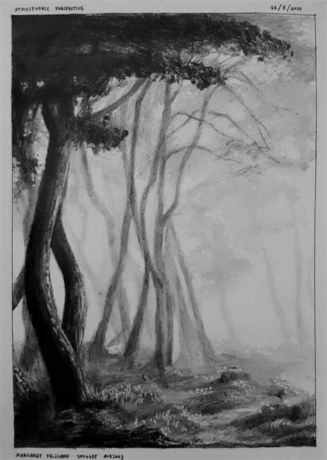 ArtStation - Foggy Forest - Atmospheric Perspective Study
