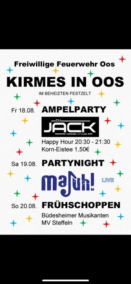 Kirmes in Oos - Party Night mit Majuh!!! Liveband, Freiwillige ...