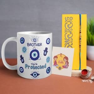 Home Delight Designer Mugcombo-31 Assorted Mug, Rakhi Set Price in ...