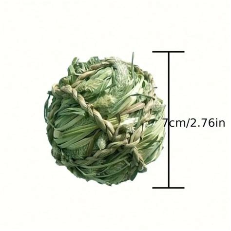 Boules à mâcher en herbe de Timothy naturelle - Jouet à mâcher en bois ...