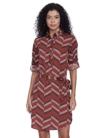Buy Kazo Women's Polyester A-Line Maxi Dress (119969ABNM_Assorted_M) at ...