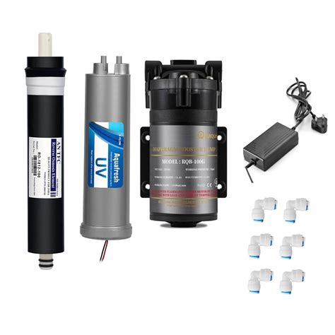 Aqua Fresh Spare Part Combo –100 GPD Pump, Membrane, UV & SMPS for All ...