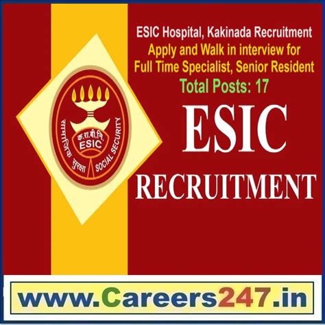 ESIC Hospital, Kakinada Recruitment 2024 – Apply and Walk in interview ...