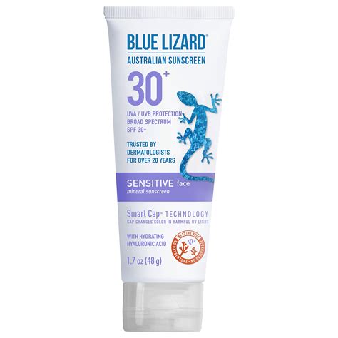 Blue Lizardsensitive Face Mineral Sunscreen Aa A No Chemical Actives ...