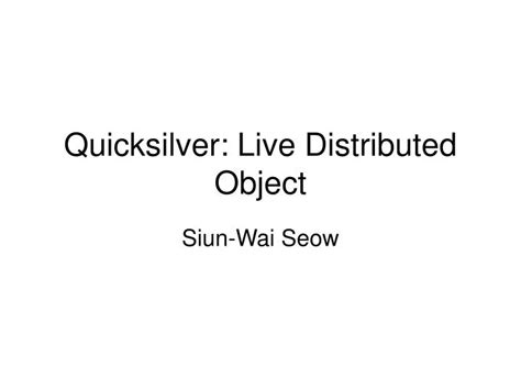 Image result for Live Distributed Object