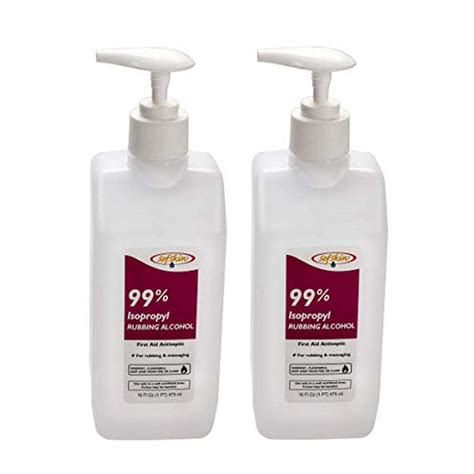 Sofskin (American Brand) Rubbing Alcohol - Sanitizer 99% Pure & Safe ...