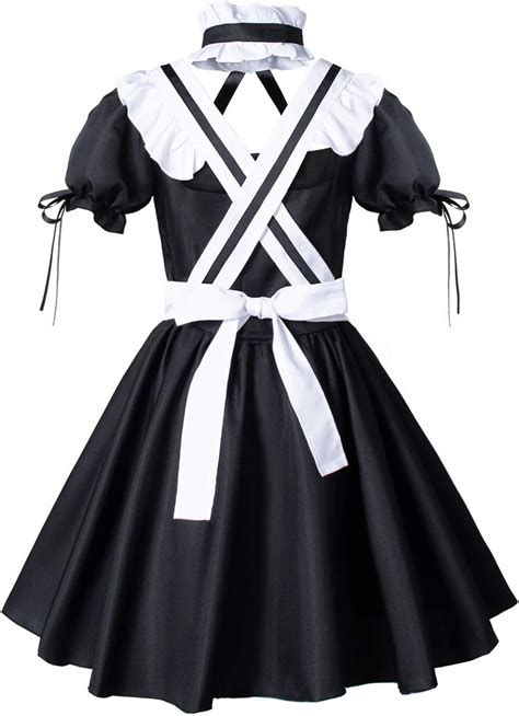 Buy Anime French Maid Apron Lolita Fancy Dress Cosplay Costume Furry ...