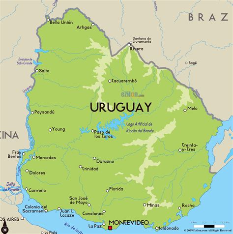 Mapa Do Uruguai Com Cidades - FDPLEARN
