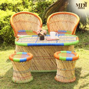 Mitro Bamboo Table & Chair Set Price in India - Buy Mitro Bamboo Table ...