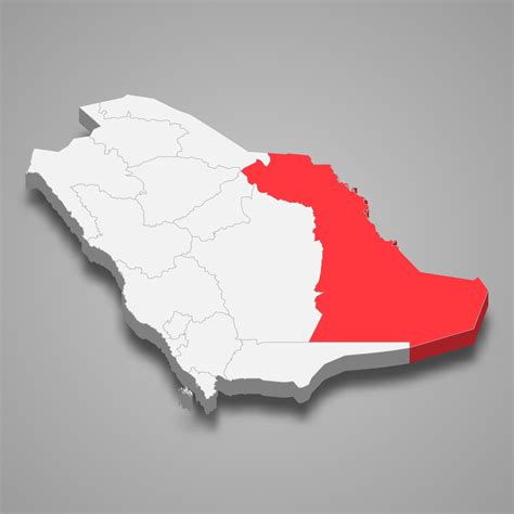 Eastern Province region location within Saudi Arabia 3d map 21854789 ...