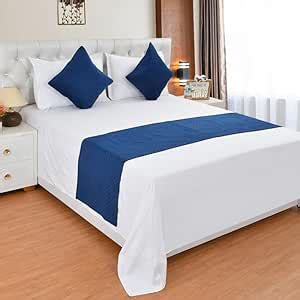Femfairy 200 TC Quilted Velvet Bed Runner Scarf with Matching Cushion ...