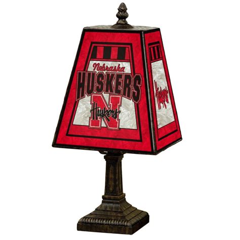The Memory Company Nebraska Cornhuskers Art Glass 14.5-in Table Lamp ...