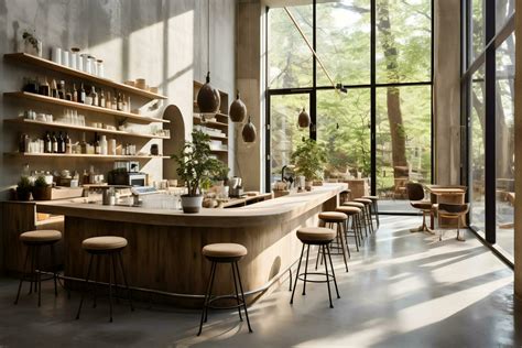 Rustic Coffee Shop Design 的图像结果