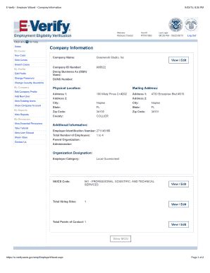 E-Verify Employer Wizard - Blank Fillable Template | Fill Out, Print ...