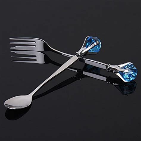Buy Di Grazia Blue Diamond Shape Stainless Steel Coffee/Tea Stirring ...