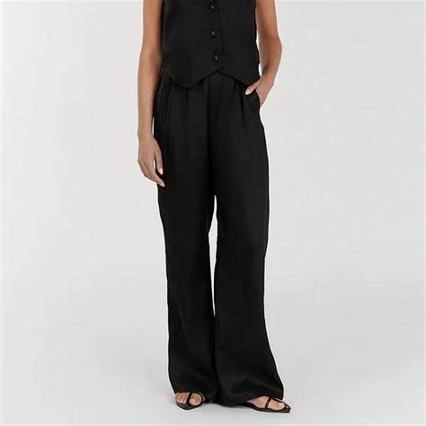 DISSH Norah Black Linen Pant - hemmed to fit 5’5” - Depop