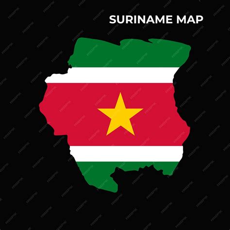 Premium Vector | Suriname national flag map design illustration of ...