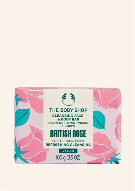 British Rose Cleansing Face & Body Bar-100G | The Body Shop