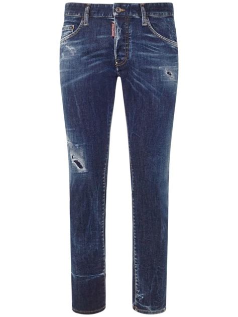 Skater stretch cotton denim jeans - Dsquared2 - Men | Luisaviaroma