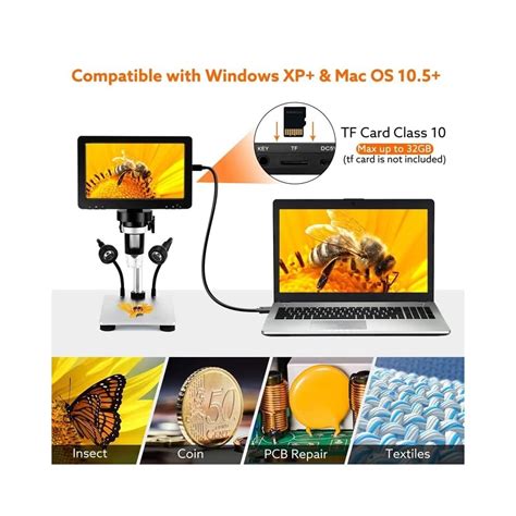 Buy Lab Microscope Equipment 7 inch Digital Microscope, Wired Remote ...