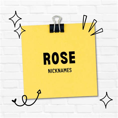 Nicknames For Rose