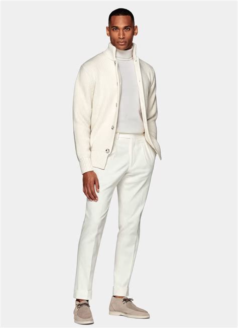 Off-White Cardigan | Pure Merino Wool | SUITSUPPLY