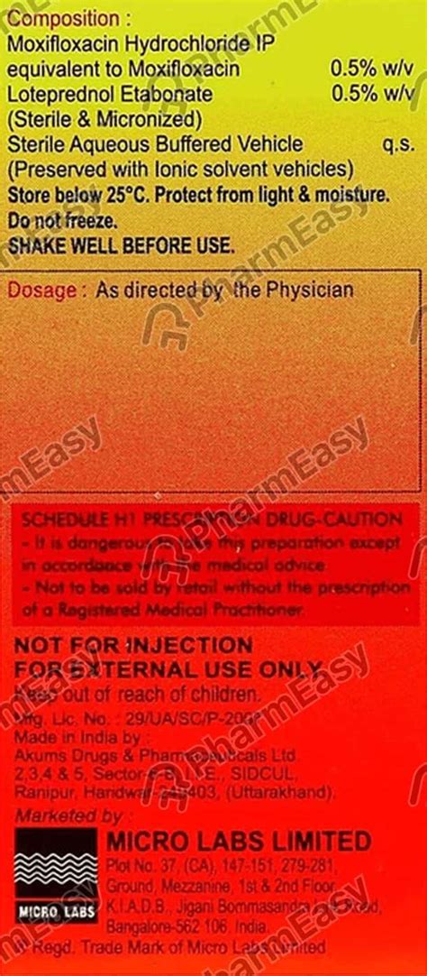 Moxigram Lx Eye Drops 5ml: Uses, Side Effects, Price & Dosage | PharmEasy