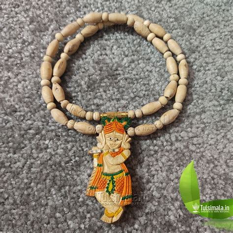 Custom Design Shri Krishna Original Tulsi Locket - Tulsi Mala