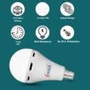 Cromonik Pack of 4-12W Rechargeable LED Bulb for Disaster Recovery Kits ...