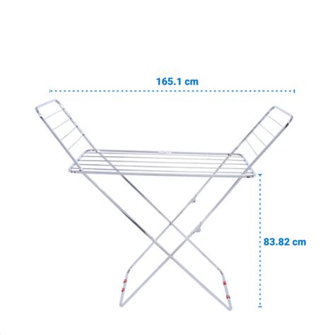 LIMETRO STEEL Steel Floor Cloth Dryer Stand Stainless Steel Foldable ...
