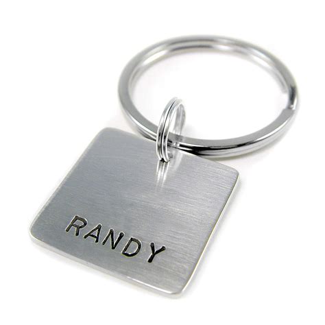 Amazon.com: Personalized Key Chain - Custom Hand Stamped Sterling ...