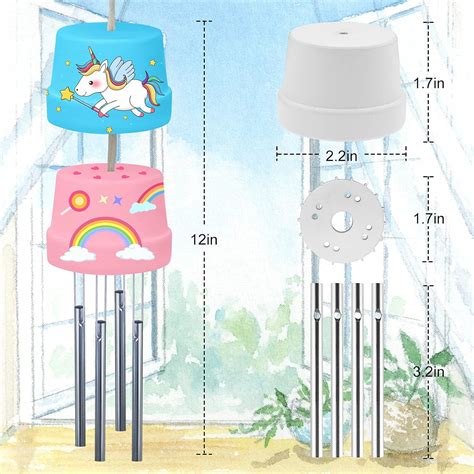 Buy 2-Pack Make A Wind Chime Crafts Kits, Arts and Crafts for Kids Toys ...